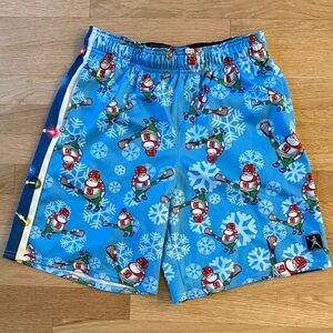 EUC Lacrosse Unlimited lacrosse shorts boys xl Santa print